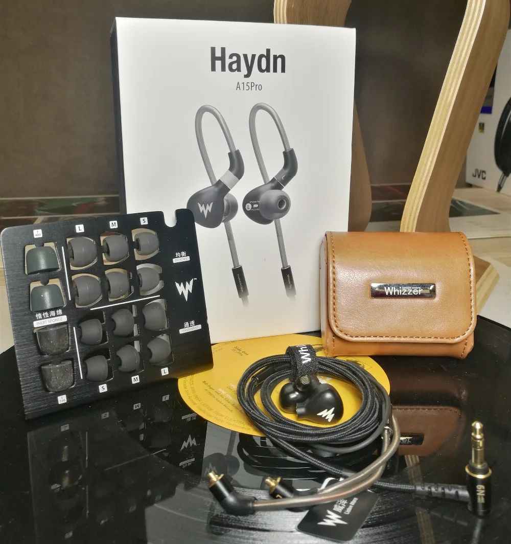 Наушники Whizzer A15 Pro HiFi Bass металлические наушники вкладыши динамические Hi res с