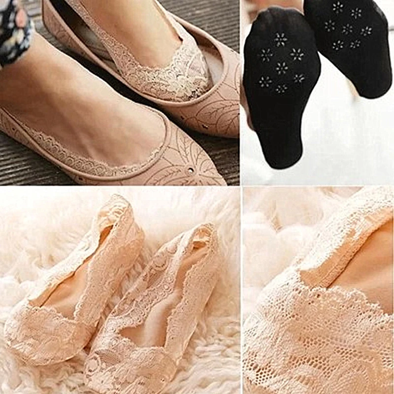 

Lace Sock Slippers 20 pieces= 10 pairs=1lot Invisible Socks Ankle Heal Short Lace Boat Socks Shallow Mouth Women Socks