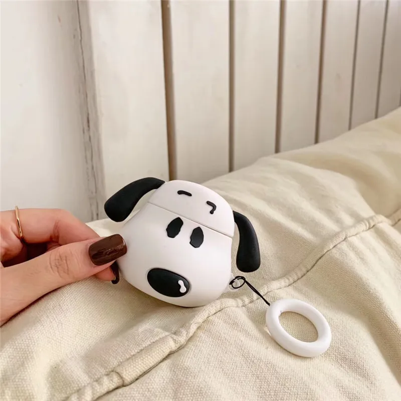 Для AirPods dog 3D чехол наушники для Airpods 1 2 аксессуары защитный с подвесным кольцом |