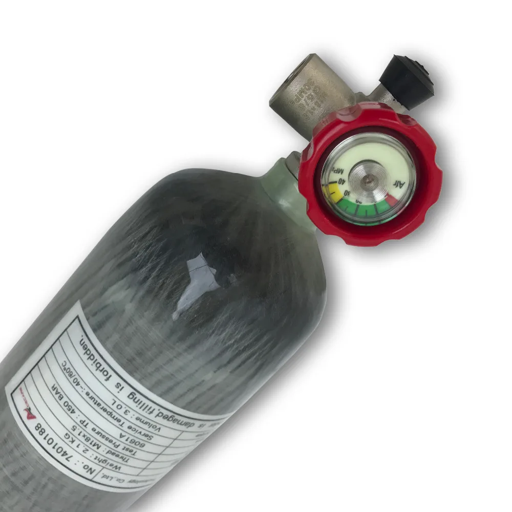 AC10311 цилиндр сжатого воздуха CE 3L 30MPa 4500Psi запас углеродного волокна Пейнтбольного