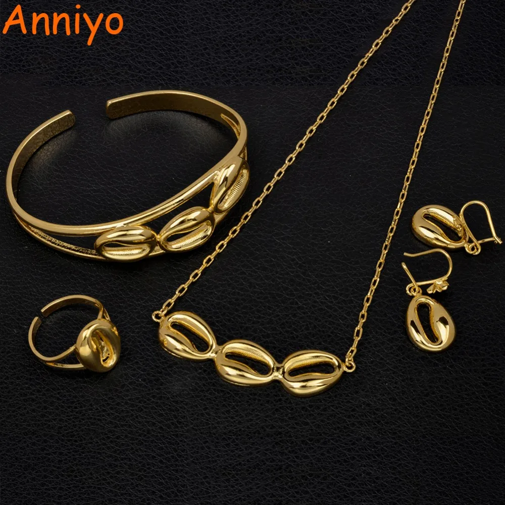 Комплект украшений Anniyo для женщин/девушек ожерелье/серьги/Кольцо/браслет