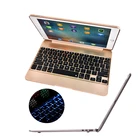 Алюминиевый Чехол-клавиатура для iPad Pro 12,9 2015, чехол для планшета с Bluetooth клавиатурой + Аварийная зарядка + 7 цветов с подсветкой