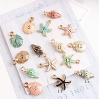 20pcslot mix colorful starfish enamel charms pendant jewellery alloy dangle charms for bracelet necklace diy jewelry making