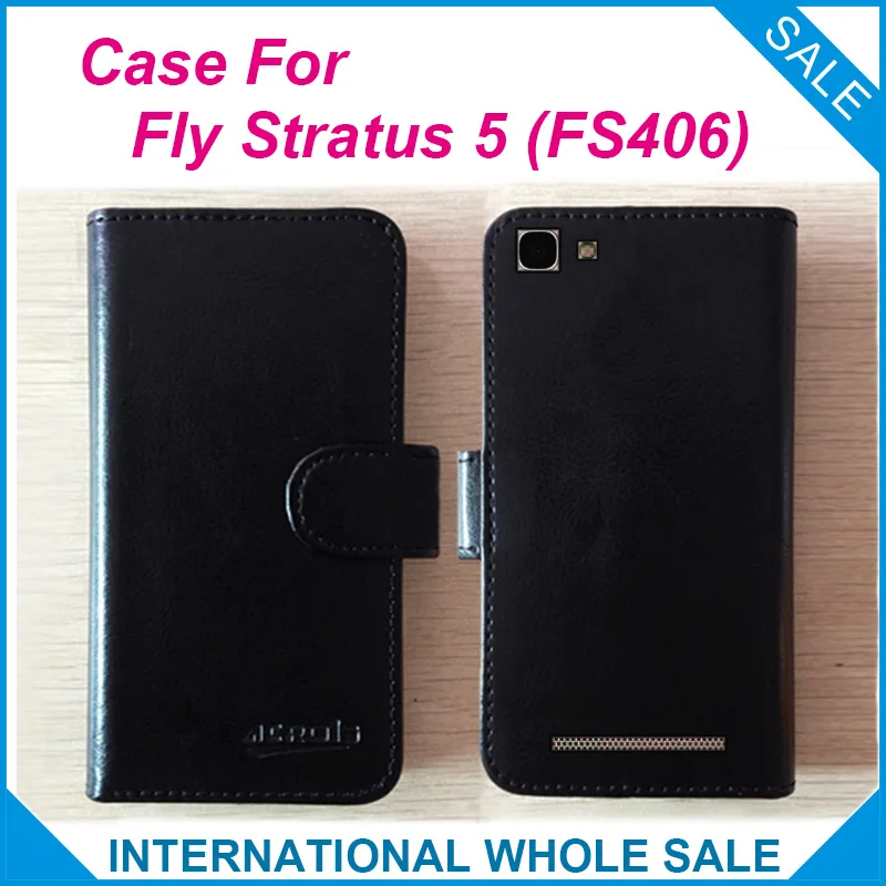 

Лидер продаж! 2017 Чехол Fly Stratus 5 FS406, 6 цветов, эксклюзивный высококачественный кожаный чехол для телефона