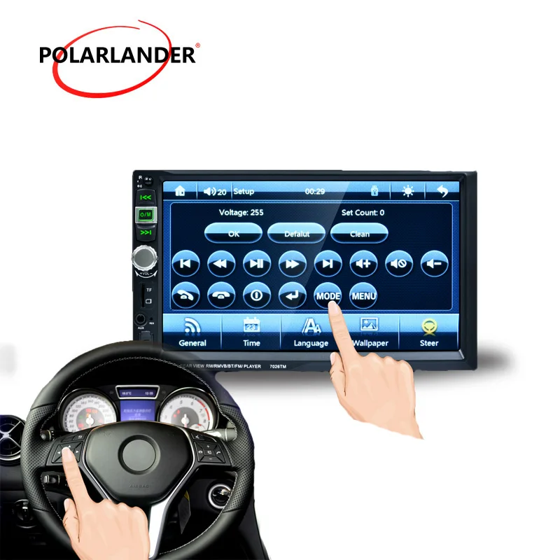 MP5 плеер 7 дюймов Зеркало Ссылка экран автомобильное радио Bluetooth 2 Din сенсорный USB с