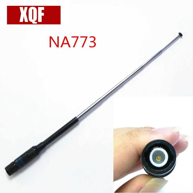 XQF 10 шт. NA 773 144/430 МГц телескопическая антенна BNC разъем для ICOM IC V8/V82 двухстороннее