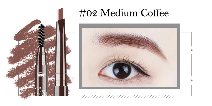 02 Medium Coffee 5 цветов, карандаш для татуировки бровей, макияж, Водостойкий карандаш для бровей, долговечный карандаш для татуажа, подводка для глаз, карандаш для бровей, инструменты для макияжа - Цвет: 02 Medium Coffee