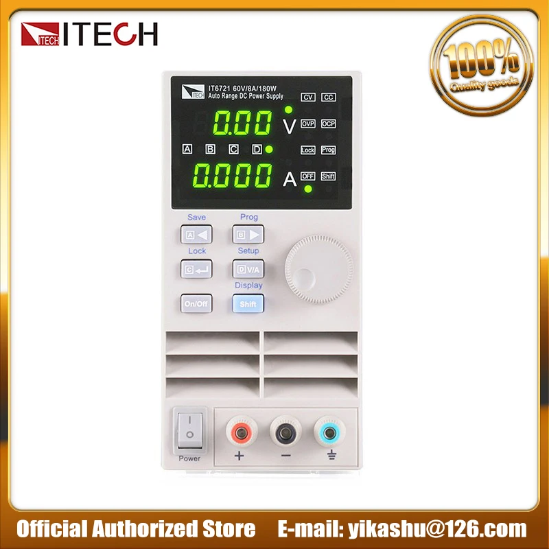 Профессиональный ITECH IT6721 Авто Диапазон Цифровой DC Питание 60/8A/180 W Регулируемый