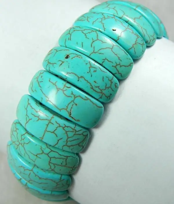 Горячая продажа Новая мода 7 20 мм синий Турция Камень ювелирные изделия браслет 5