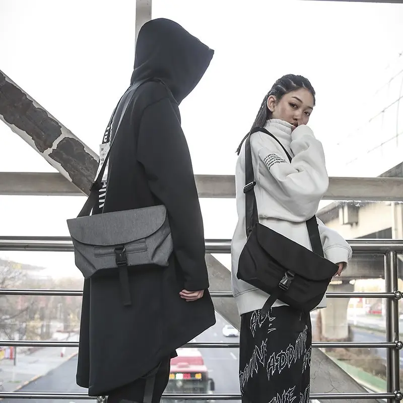 Холщовые сумки через плечо унисекс уличная одежда в стиле хип хоп функциональный