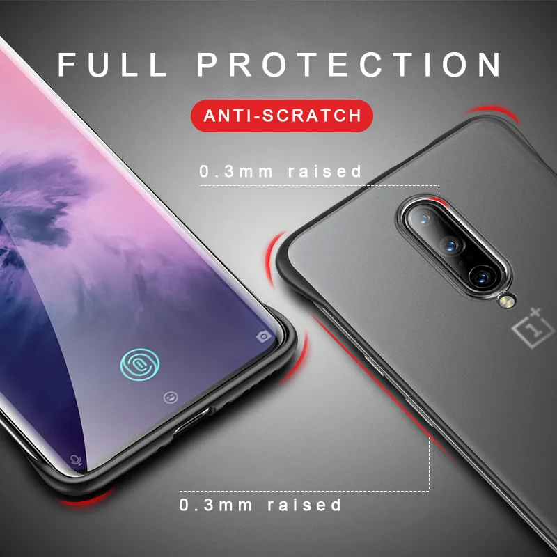 Lovebay Роскошный ультра тонкий чехол для телефона One Plus 7 Pro Безрамное Кольцо Дизайн
