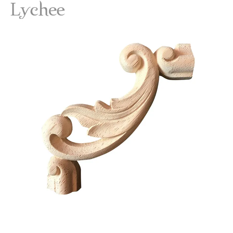 Lychee Life искусственная резная угловая аппликация для дверного шкафа винтажная