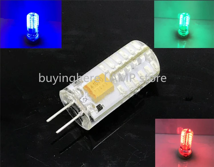 G4 LED AC12V DC24V красный DC12v led 12v зеленый синий DC12V зеленая светодиодная лампа красочный
