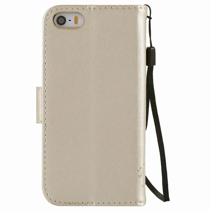 Для Coque iPhone 5S чехол Флип кожаный кошелек держатель для карт чехол для телефона для iPhone 5 чехол 3D кошка дерево телефон сумка для iPhone SE 5 5S