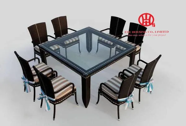 Уличная мебель садовая ресторанная обеденный набор элегантный садовый