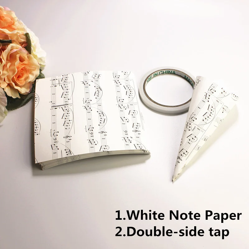 White Note And Tape LBSISI Life 50 шт. Подарочная коробка из крафт-бумаги для конфет, печенья, конусов, мороженого, банкнот, цветов, сделай сам, коробки для декора, товары для свадебной вечеринки - Цвет: White Note And Tape