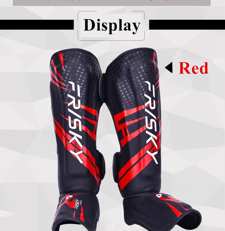 MMA Boxing Shin Guard Instep Leg Protector Pads PU Leather Thicken Kick Foot Muay Thai Sanda Training Ankle Support Leg Warmers