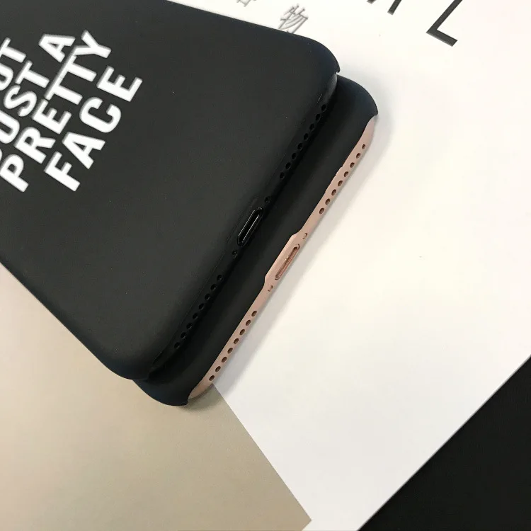 Модный простой черный чехол для телефона с английской надписью iphone X XR XS Max 6 6S 7 8 Plus