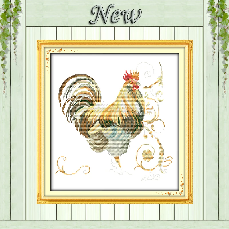 

Luck cock painting Mascot animal home Decor Counted Printed on canvas DMC 11CT 14CT Cross Stitch kits Sets embroidery Needlework