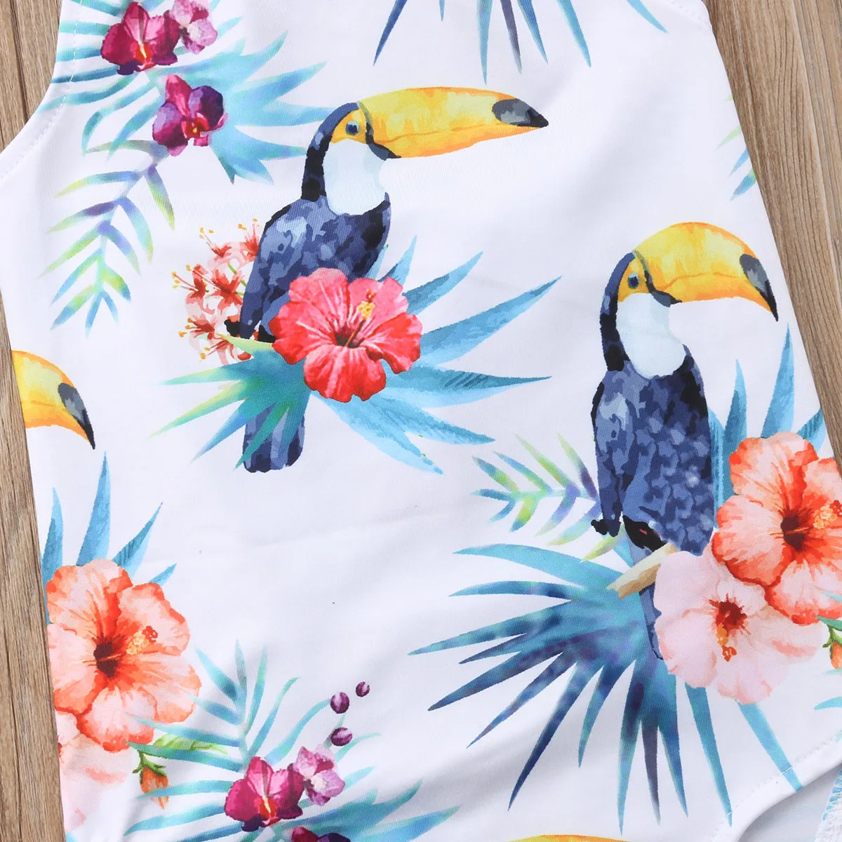 2018 Brand New Cute Kid Girl Animal Hornbill One-piece Swimwear Swimsuit Bikini Beachwear Toucan Bird Printed Bathing Suit 6M-4T | Мать и