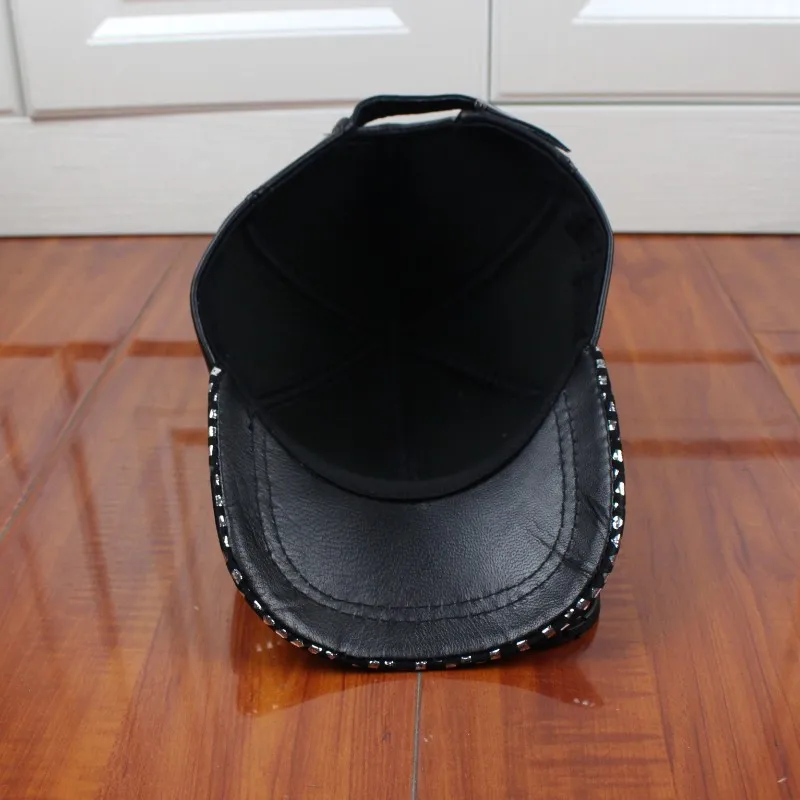 

Autumn Winter Ladies Sheepskin Leather Baseball Cap New Casual Warm Fox Fur Hat Women Youth Fashion Leisure Outdoor Caps H6960