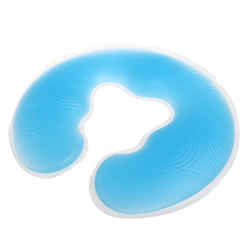 Blue Силиконовый массажный стол Колыбель для лица вниз Подушка подголовник подушка подушечка для макияжа(28x26 см)-синий/цвет кожи опционально - Цвет: Blue