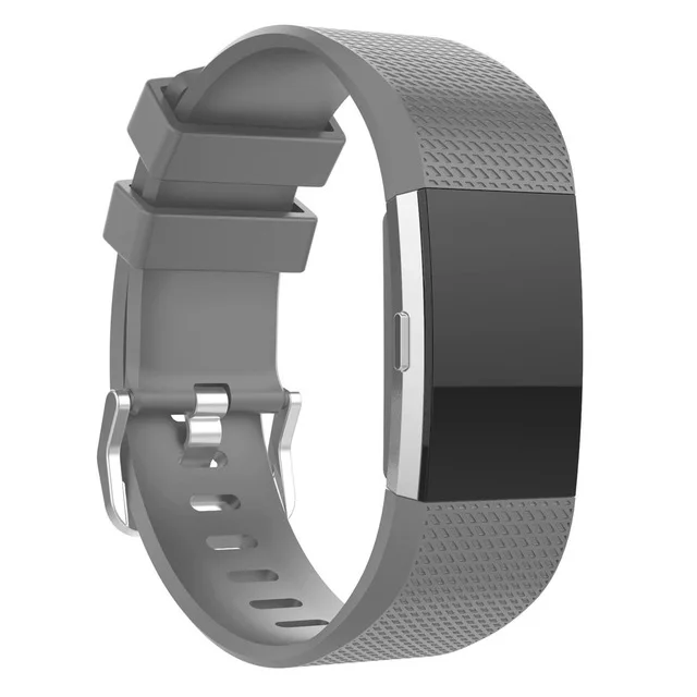 Силиконовый ремешок для наручных часов для Fitbit Charge 2 ремешок Смарт-часы браслет Спортивный Браслет для Fitbit Charge2 Band Correa - Цвет: gray