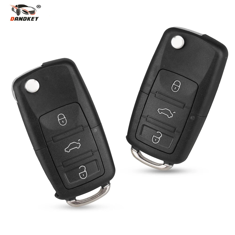 Dandkey 2 3 + 1 кнопки для VW Golf 4 5 Passat B5 B6 Polo Touran сиденья Skoda Fob дистанционный Складной