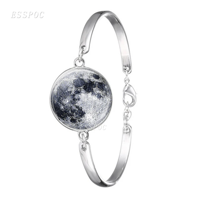 Браслет в форме полумесяца модный стеклянный амулет с кабошоном Модная