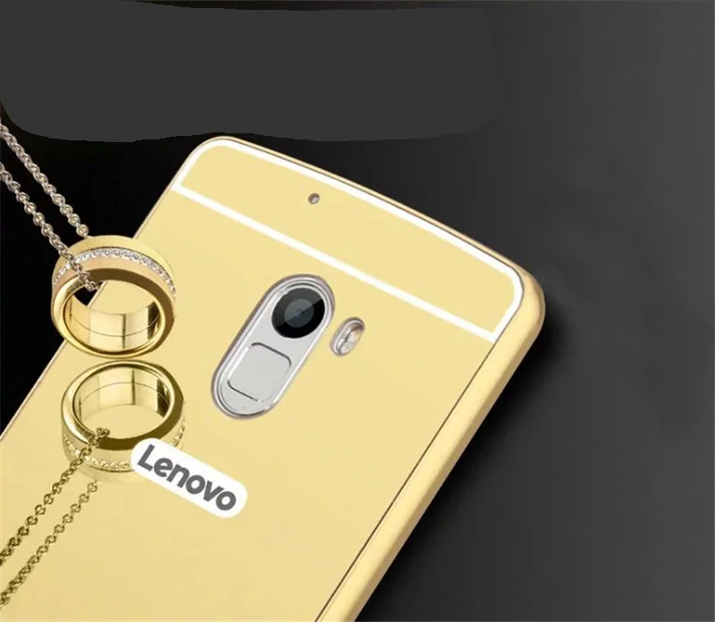 Чехол для Lenovo K 4 Note A7010 A 7010 металлическая рамка с зеркальной задней крышкой чехол