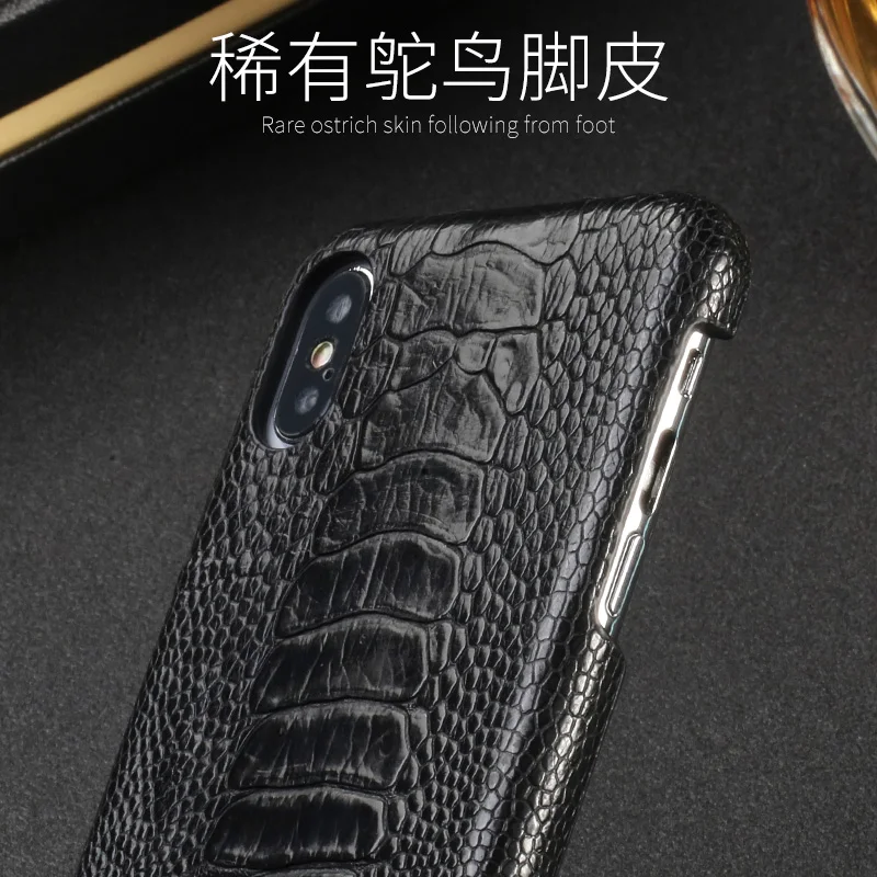 Оригинальный чехол из страусиной кожи для телефона iPhone 11 pro max 12 xr роскошный