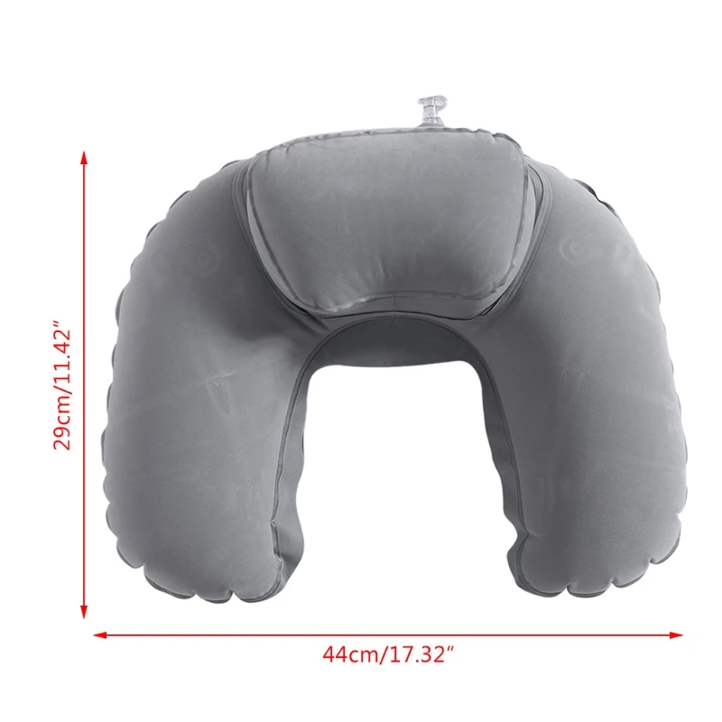 U образная дорожная надувная подушка для шеи Автомобильная головы Мягкая
