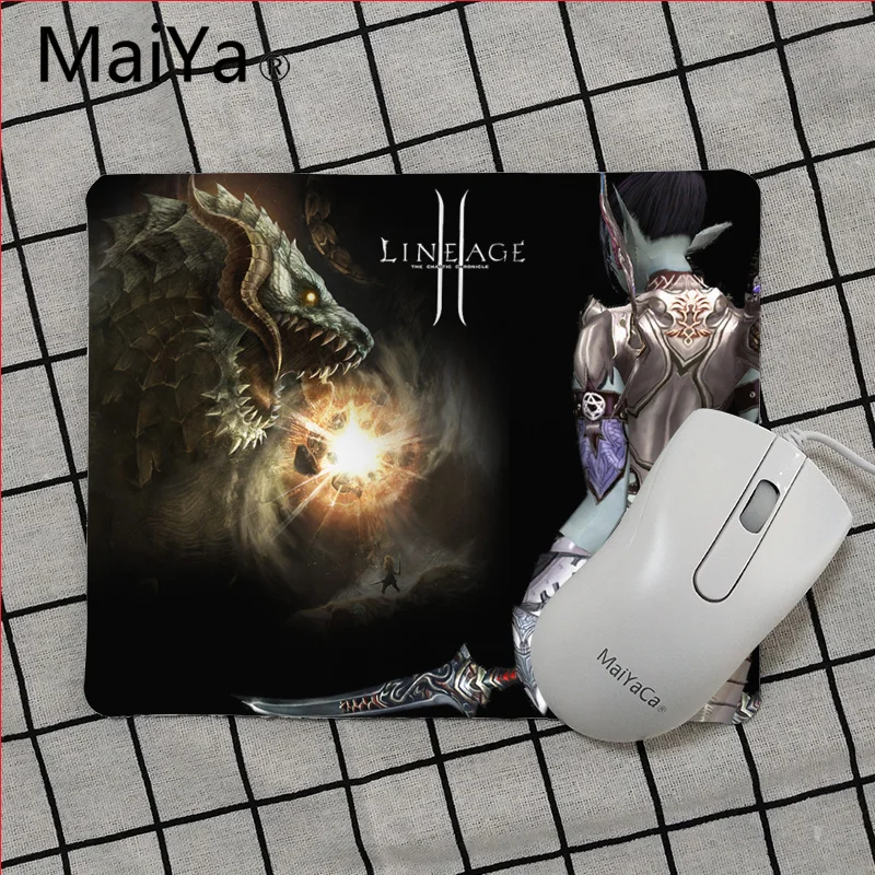 Maiya высокое качество игры Lineage 2 красивый коврик для мышки в стиле аниме игровой коврик мышь - Цвет: No Lock Edge25x29cm