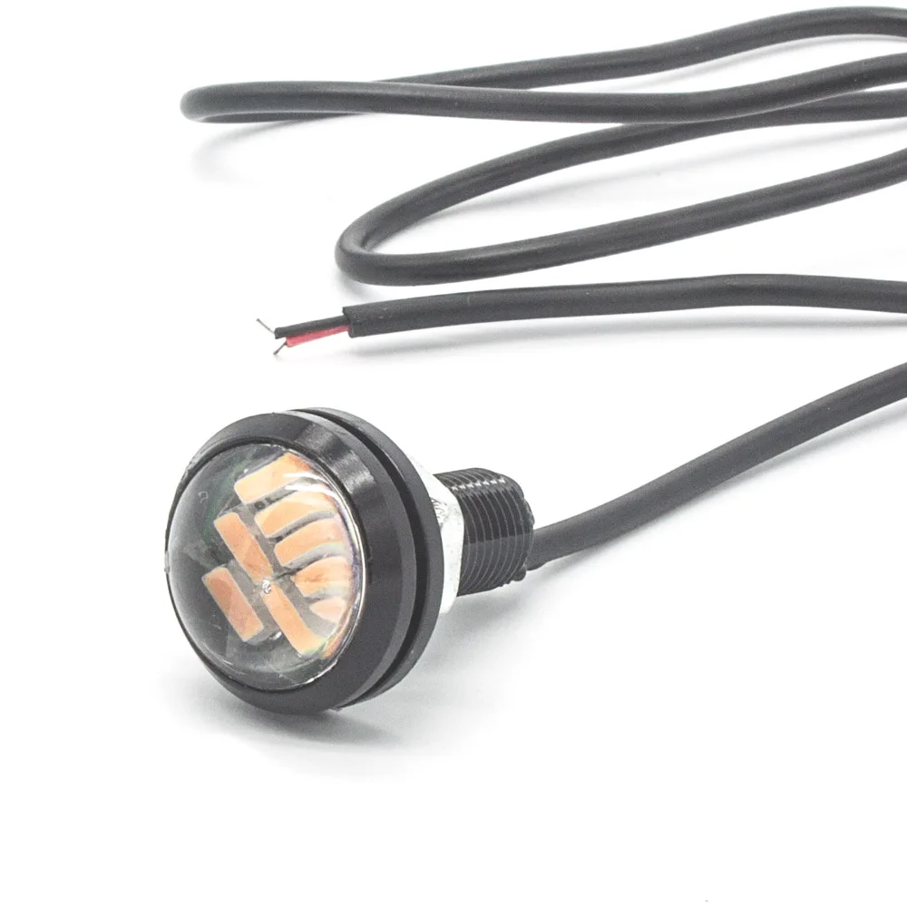 2 шт. орлиный глаз 12 Светодиодный 4014 SMD для вождения бегущий Хвост резервный Обратный парковочный сигнал белая лампа автомобильный Стайлинг светильник лампочка источника