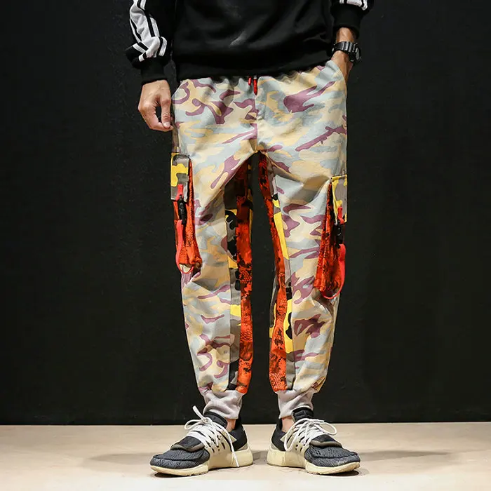 camouflage A Уличная одежда, штаны-шаровары, мужские камуфляжные повседневные штаны для бега, мужские спортивные штаны в стиле хип-хоп, мужские M-5XL - Цвет: camouflage A
