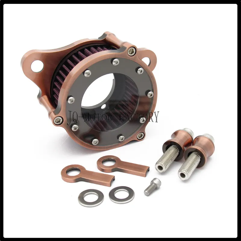 Motorcycle modified Bronze CNC aluminum vintage air intake filter cleaner for Harley Sportster XL 883/1200 2004