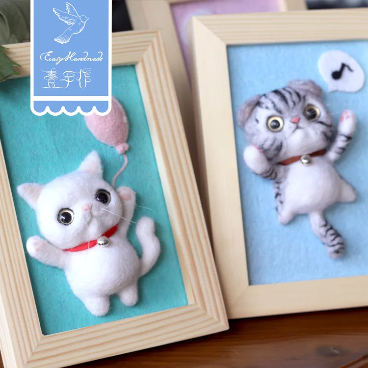 &quotКошки&quot войлок Сделай Сам Набор для рукоделия Сумочка в том же стиле с