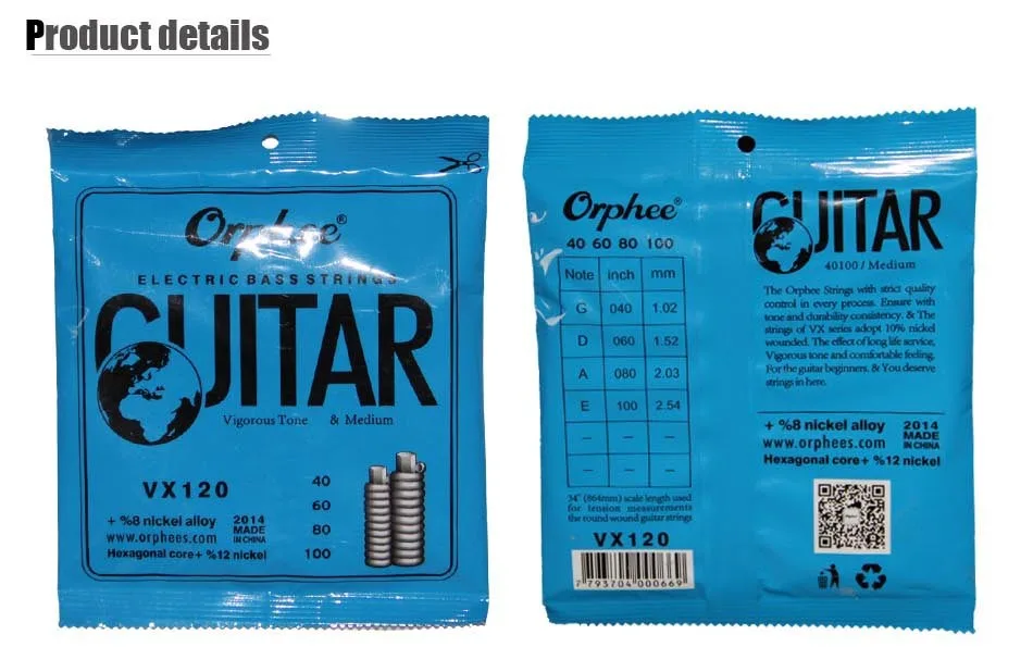 10 комплектов Orphee VX120 электрические басовые струны (. 0401 080. 100)|bass strings|electric bass