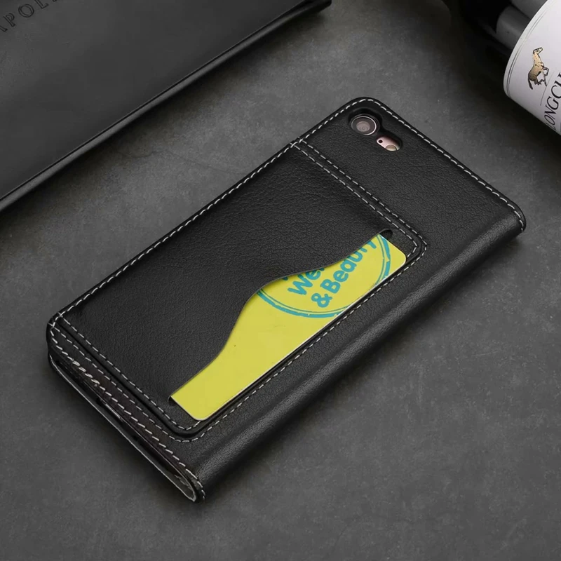 Роскошный флип-чехол из натуральной кожи с рисунком яка для iphone 7 8 отделением