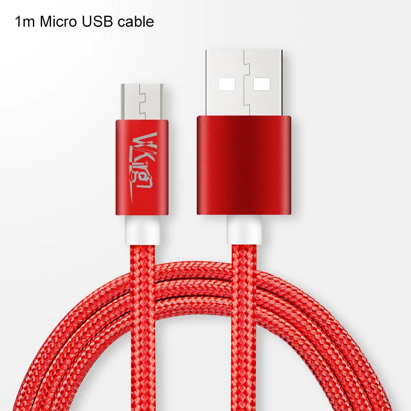 For Micro Red cable VVKing 1 м зарядное устройство кабель для iPhone iPad Xiaomi samsung мобильный телефон USB кабель для зарядки 8pin Micro Android type C синхронизация даты - Тип штекера: For Micro Red cable