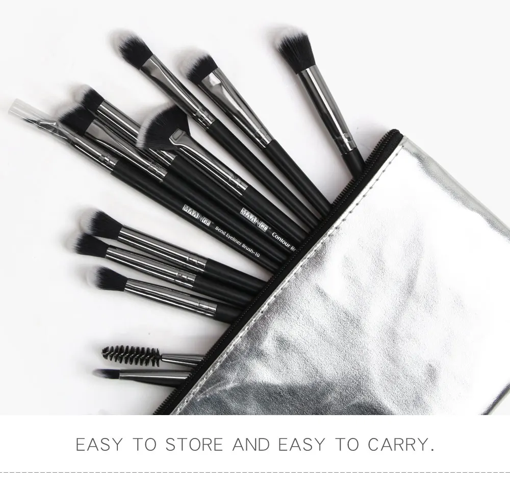 MAANGE Makeup Brushes Bag Female Travel Toiletry Organizer Beauty Make Up Cosmetic Pouch Women Clutch Handbag Purses Pencil Case