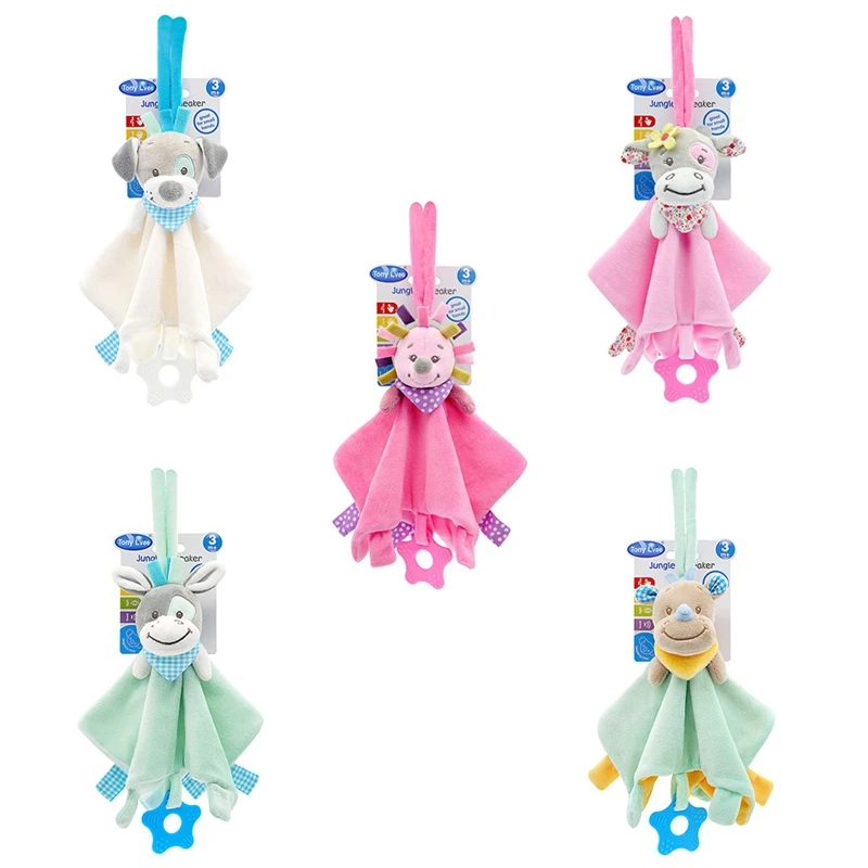 Детские мягкие плюшевые животные куклы успокаивать младенцев Полотенца может
