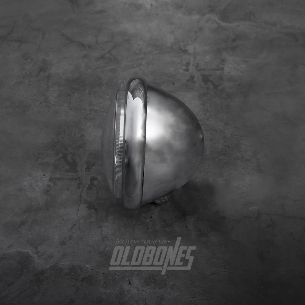Silver 1 шт. OLDBONES Кафе Racer дальний и Ближний светильник универсальный модифицированный головной светильник винтажный мотоциклетный круглый CNC светодиодный 5,75 дюймовый налобный фонарь - Цвет: Silver