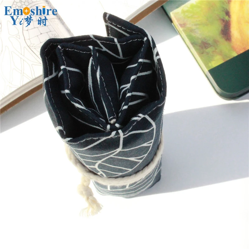 Emoшир Роскошный чехол для карандашей из чистого хлопка холщовый Национальный