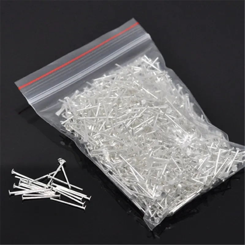 

DoreenBeads 1000PCs Silver color Head Pins 0.7x16mm(21 gauge) (B01526), yiwu
