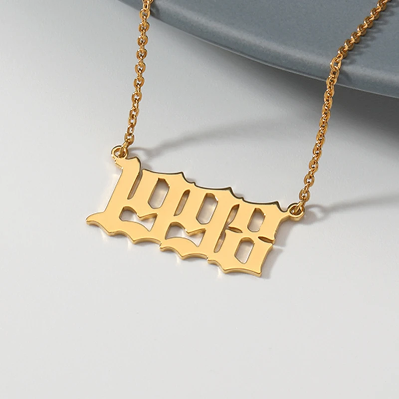 Ожерелье для женщин на заказ специальное ожерелье с номером даты дня рождения 1980