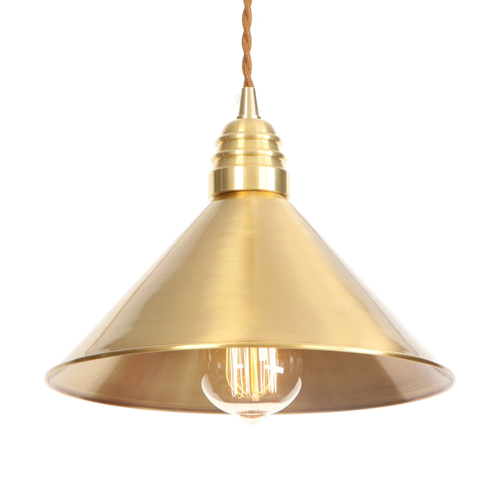

Nordic Modern Fine Copper Pendant Lights Fixtures Bedroom Living Room Kitchen Hotel Bar Creative Loft Single Head Hanging Lamps