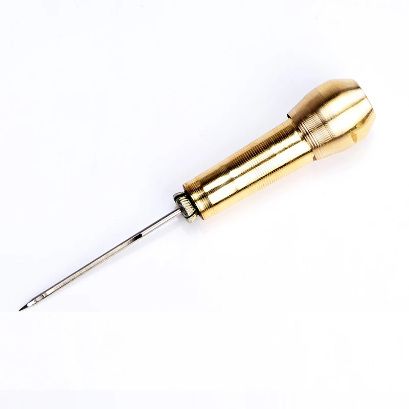 7 шт./компл. DIY Медь ручка Awl обувь инструмент для ремонта кожаная парусиновая обувь инструмент для ремонта удар швейный набор игл строчильная машина крючком линия