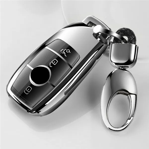 Автомобильные аксессуары, мягкий чехол из ТПУ для Mercedes Benz E Class W213, стильный защитный чехол для автомобильных ключей - Название цвета: E-Silver 2