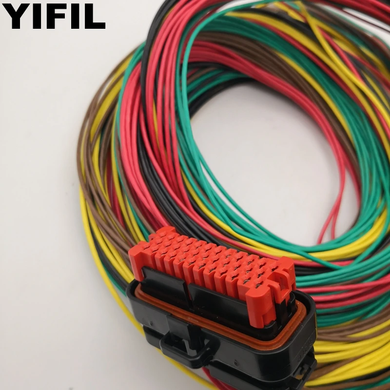 1 компл./лот 35 Pin/Way ECU Female автомобильный водонепроницаемый разъем с кабельным